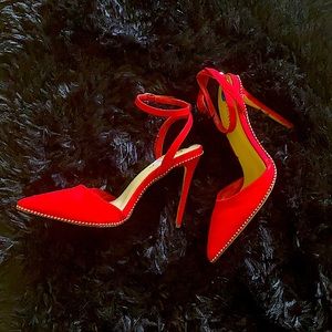 Red Closed Toe Heels